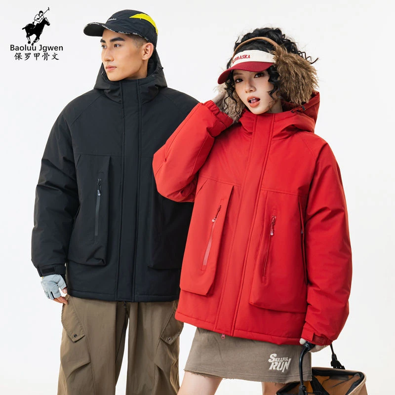 Baoluu Jgwen/保罗甲骨文冲锋保暖防水防寒滑雪服情侣款羽绒服