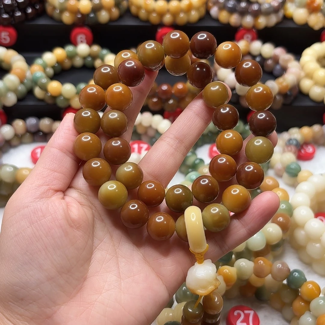 菩提根/象牙果手串敦煌正圆手持 已加备用珠