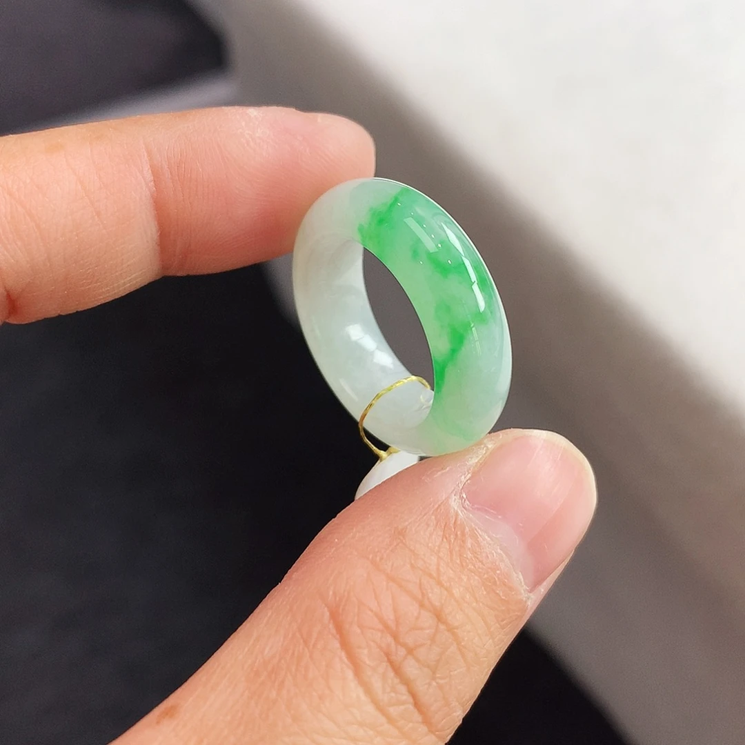 翡翠未镶嵌戒指13-14号