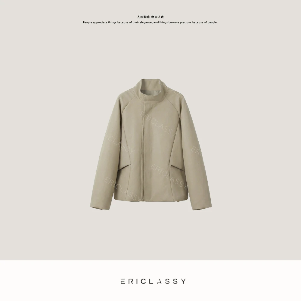 ERICLASSY 极简美学 结构分割三防素材立领羽绒外套