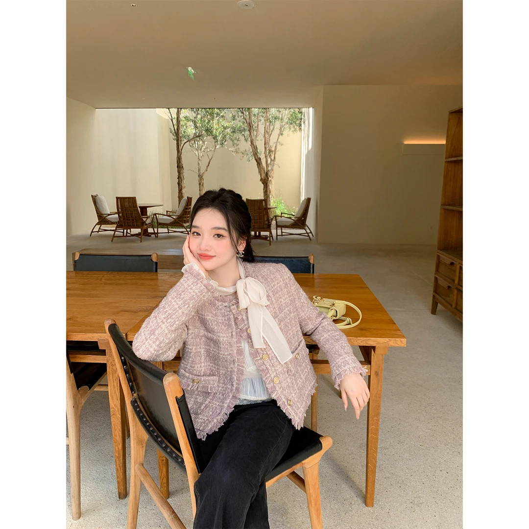 花栗鼠小姐2号店 嘉柏丽小香 矜贵优雅气质2色外套