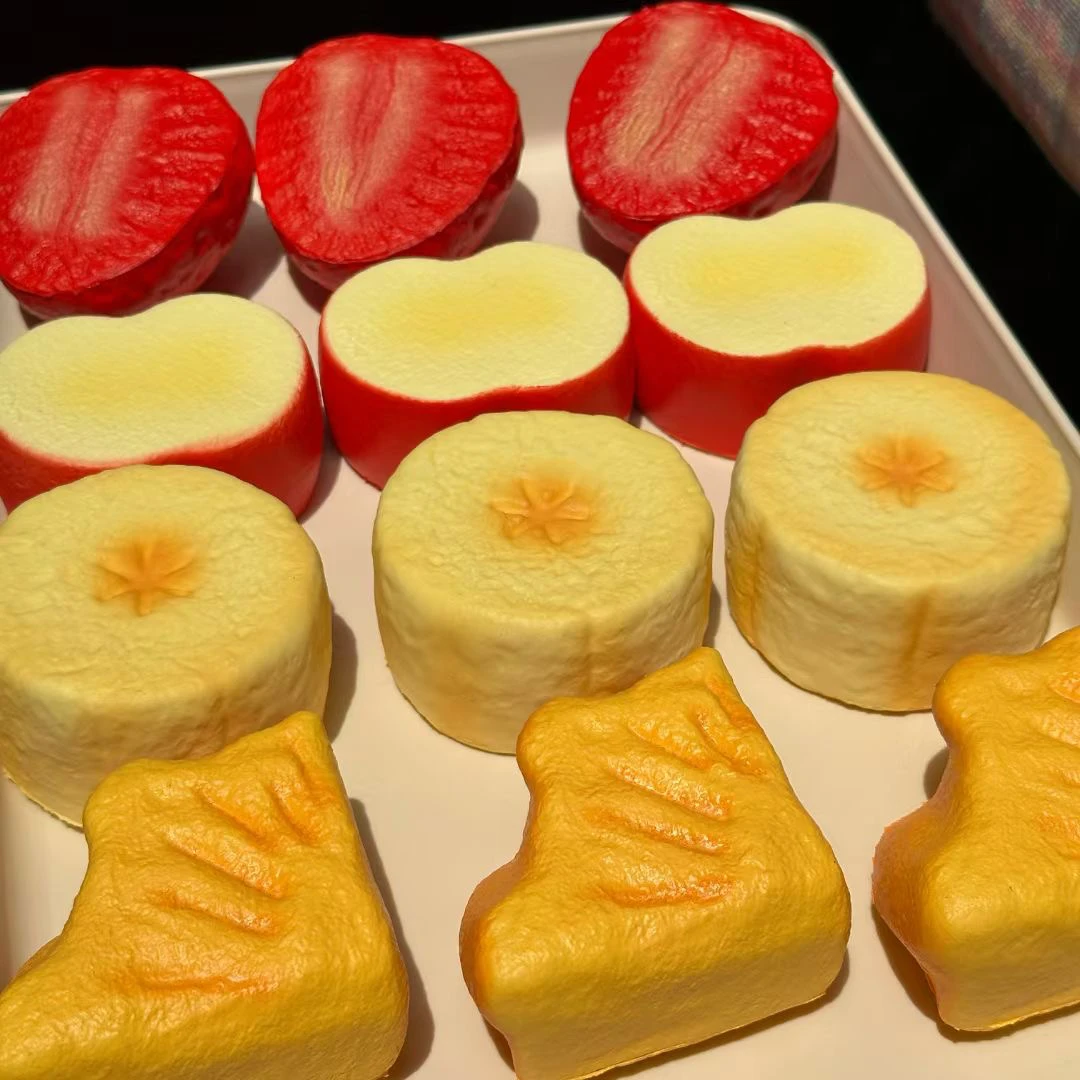 木吉水果酥苹果香蕉草莓慢回弹捏捏解压玩具仿真食物食玩squishy