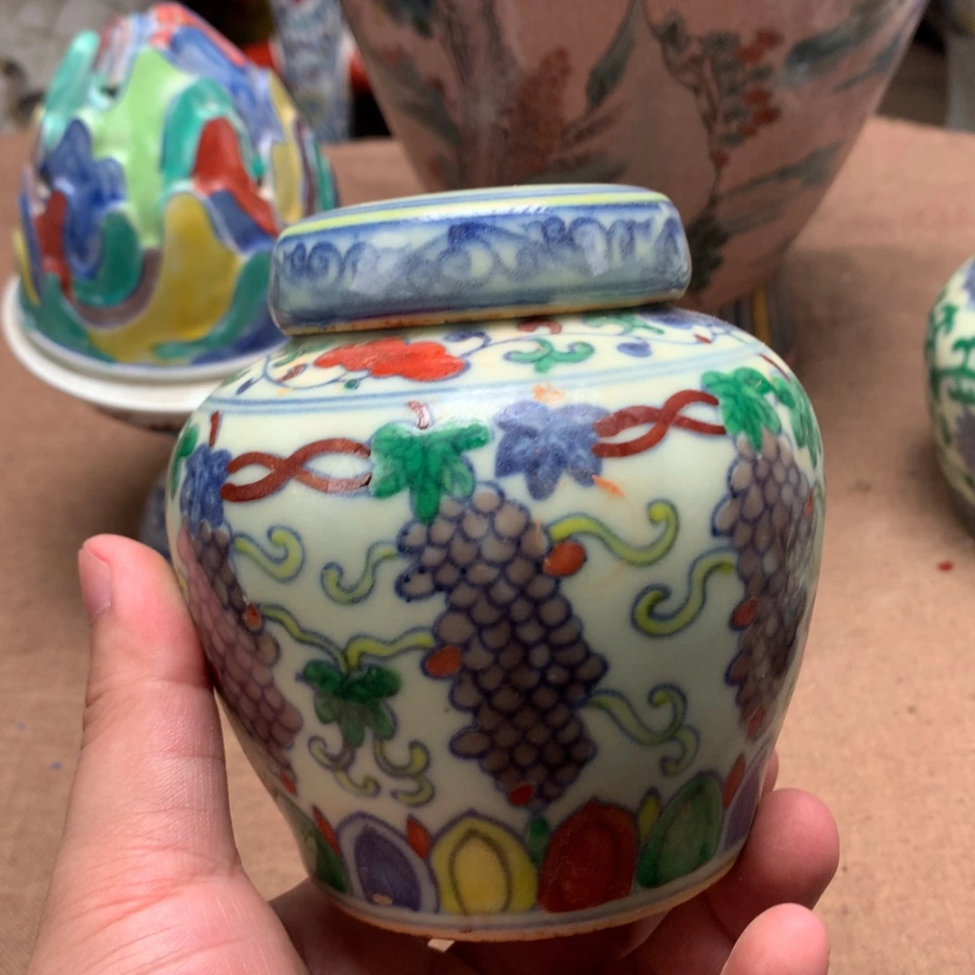 广***子摆件旧藏瓷器旧藏瓷器