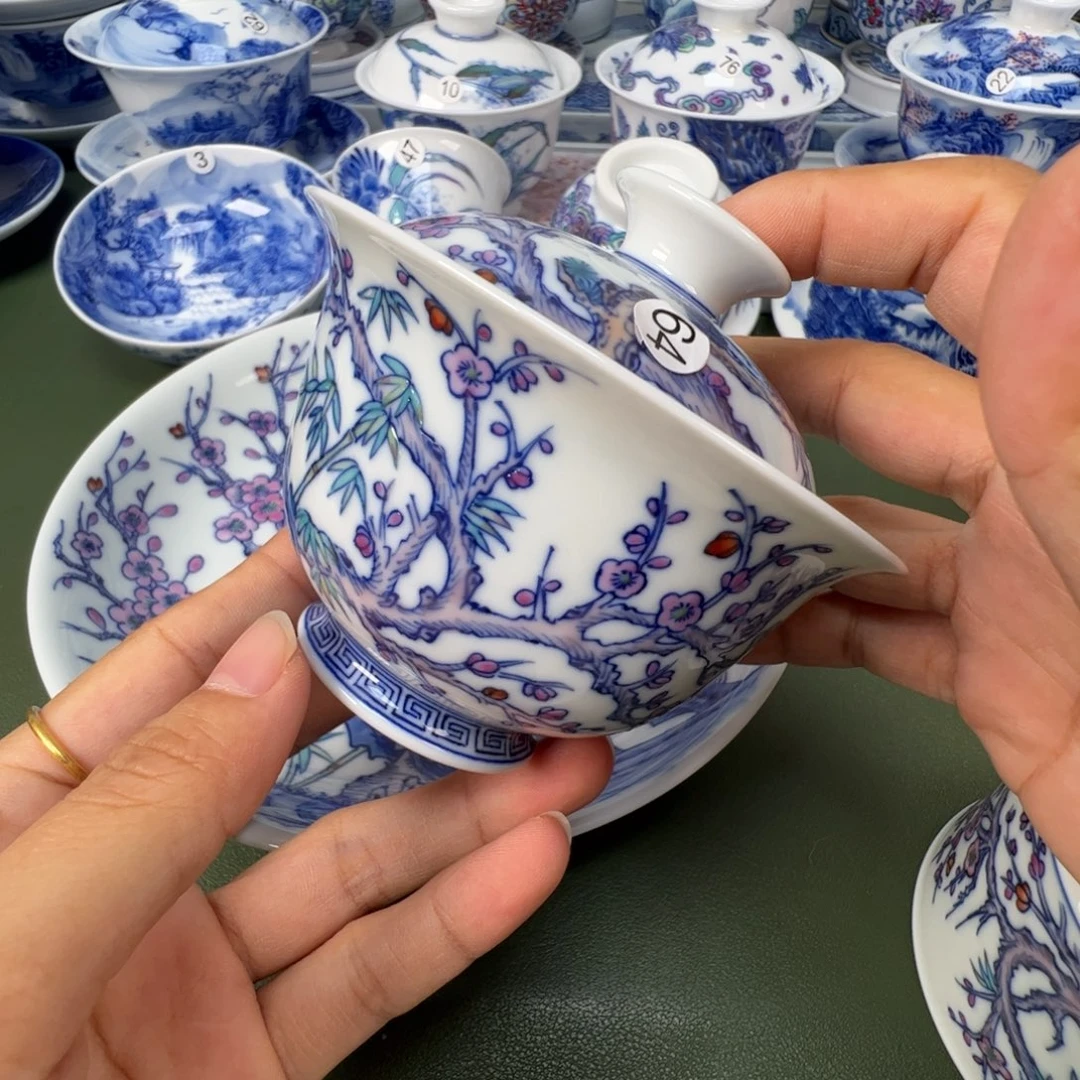 景德镇纯手工纯手绘茶具木木64