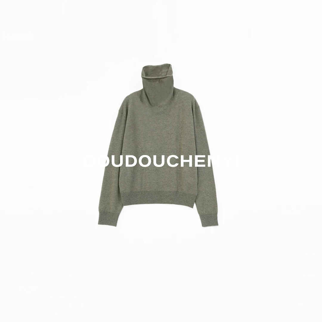 【DOUDOUCHENYI】毛针织衫秋冬女装高领休闲打底-26624