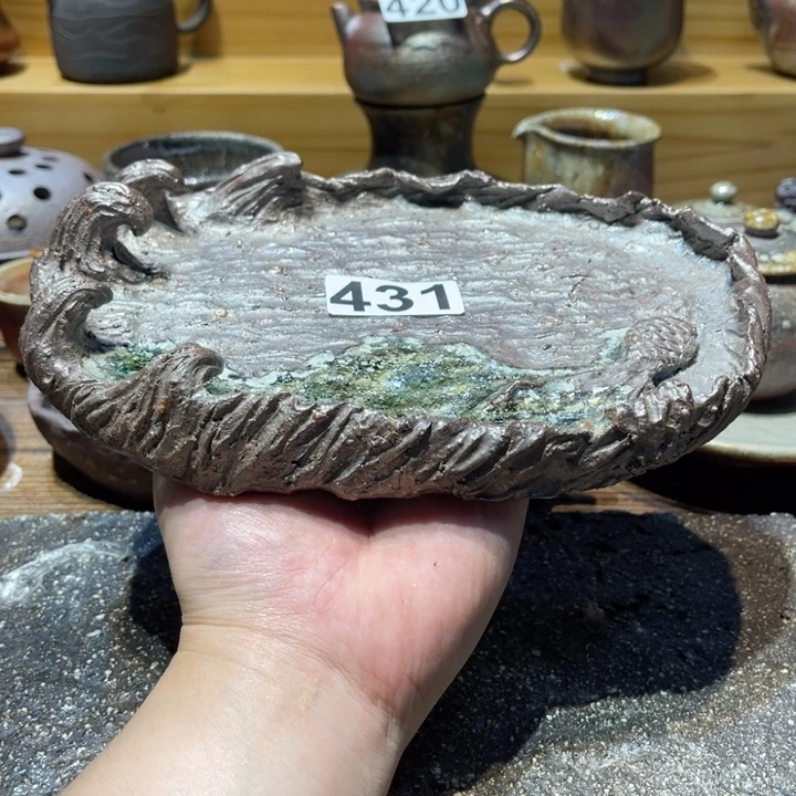 手工制作柴烧壶承431