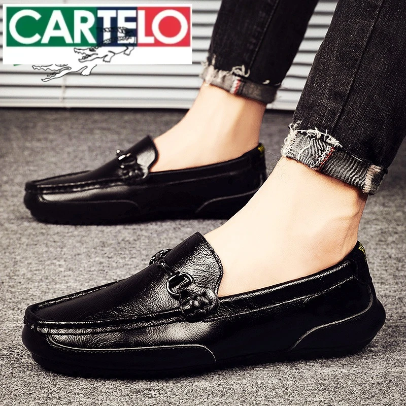 高端豆豆鞋男款2025新款一脚蹬高端潮流休闲皮鞋子男士乐福鞋男鞋