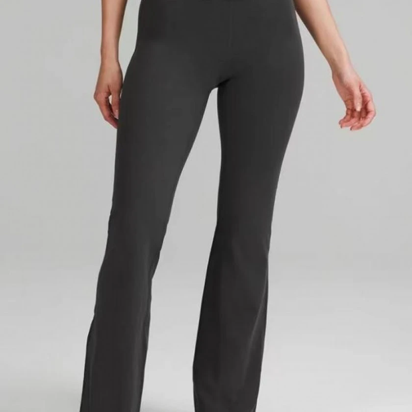 励志女孩裸感超高腰速干高弹伽健身喇叭裤KZ-喇叭裤