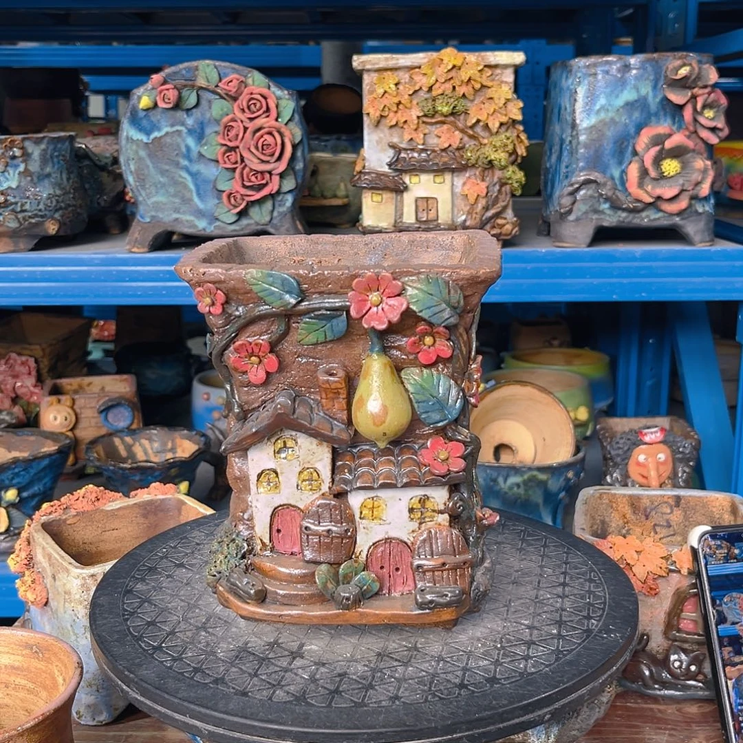 8 号陶然花器手工花盆