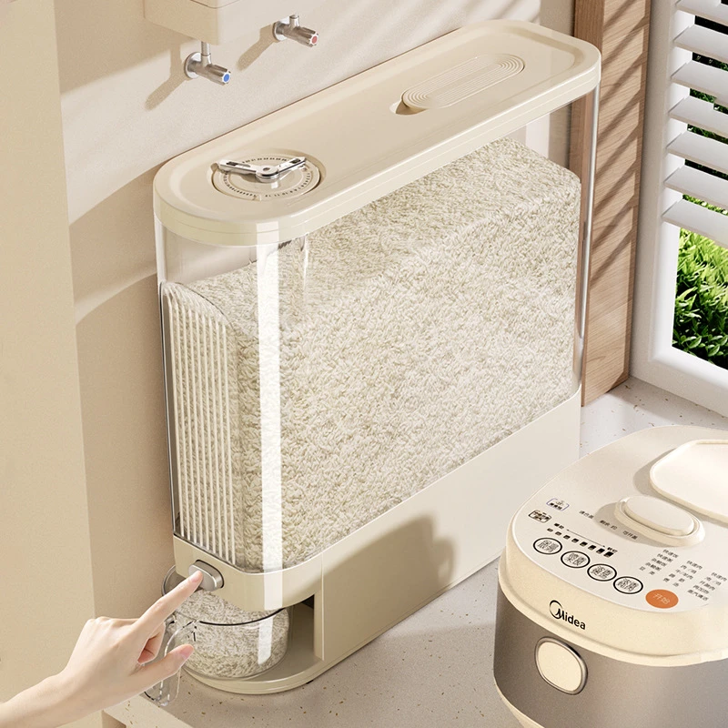 夹缝米桶家用防虫防潮密封20斤装高端大米收纳储物罐橱柜储粮米缸