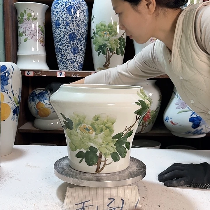 瓶高20口18.5绿绿绿牡丹