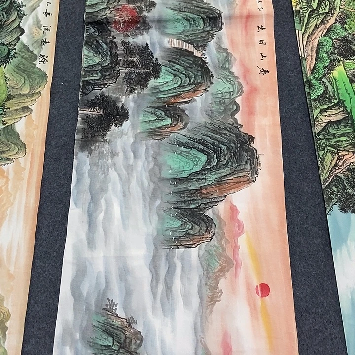国画小六尺泰山一副