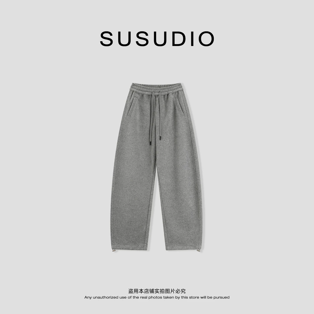 SUSUDIO 王牌卫裤2.0 新款百搭休闲松紧腰纯色卫裤（不加绒） 40667