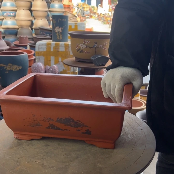 紫砂宜兴紫砂花盆花盆红马槽32