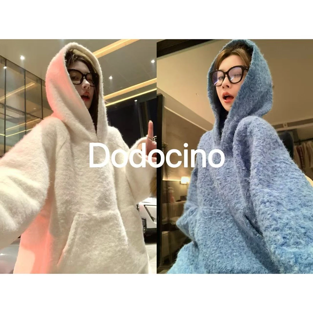 慵懒周末   定制加厚毛绒绒带帽套装