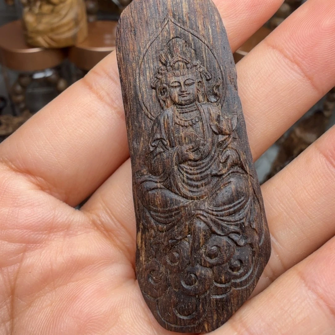 有***范沉香沉香碎屑文莱黑棋沉水观音 3.9 克