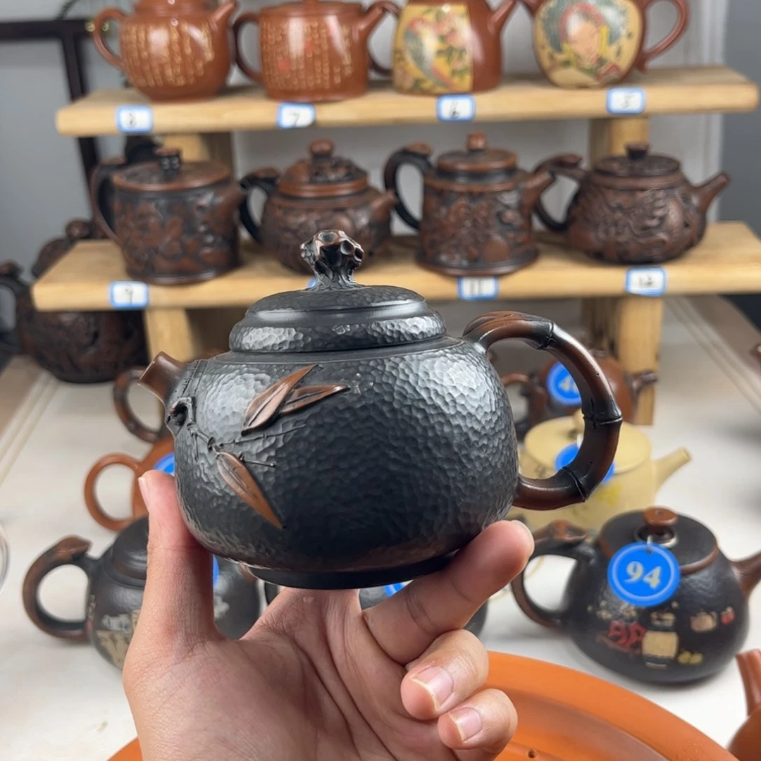 壶249cc 建水紫陶全手工制作，老匠人精工精制