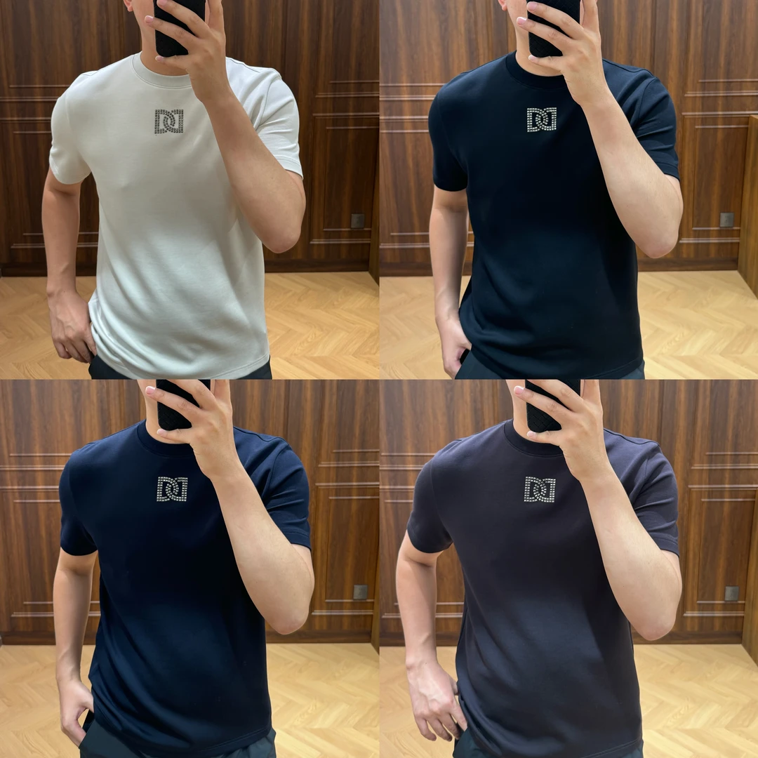 秋冬｜ 男士『立体铆钉』百搭休闲云曦绒圆领短袖T恤B7634