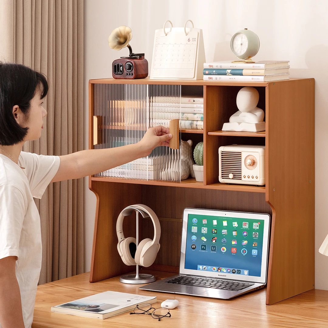 桌面置物架子收纳书桌上书柜小型客厅零食儿童简易分层架宿舍好物