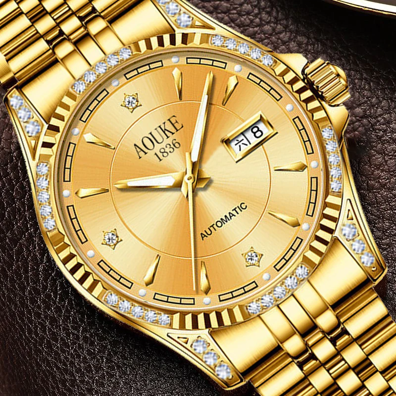 新款时尚百搭男士全自动机械手表kk6611