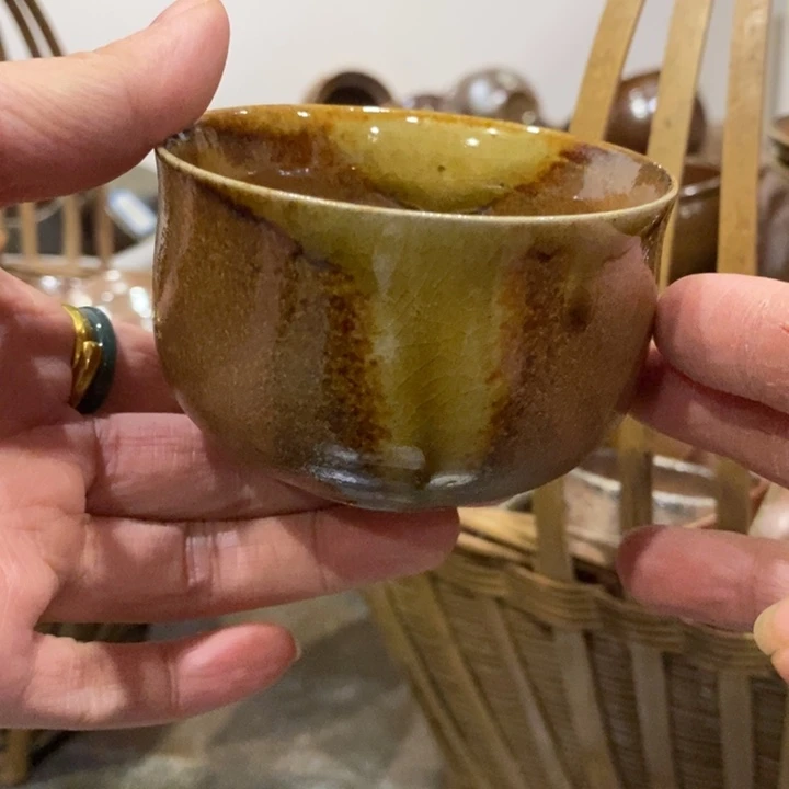 陶罗汉杯120毫升带流釉