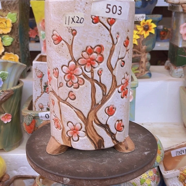 紫砂花盆粗陶材质与多肉花盆