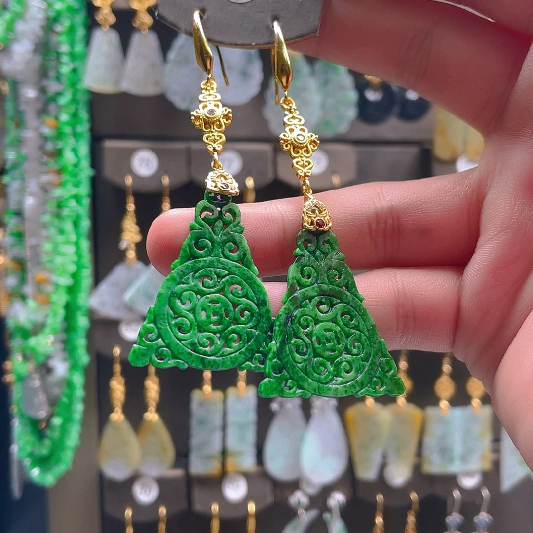 翡翠未镶嵌耳饰翡翠