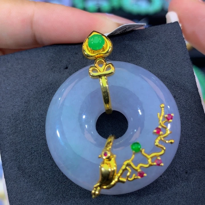 18K金镶嵌手链翡翠翡翠