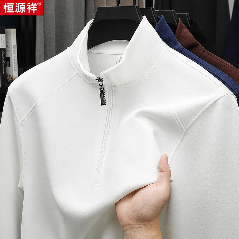 【时尚拉链款男士长袖T恤】甄选亲肤面料御寒保暖贴肤可穿舒适T恤