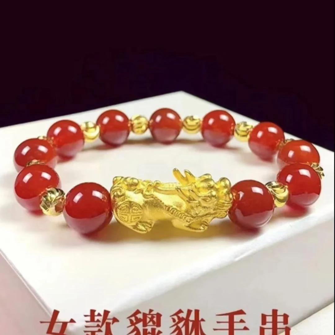 合金手链 女貔貅2025新款金色手链红色饰品手饰女士轻奢气质百搭