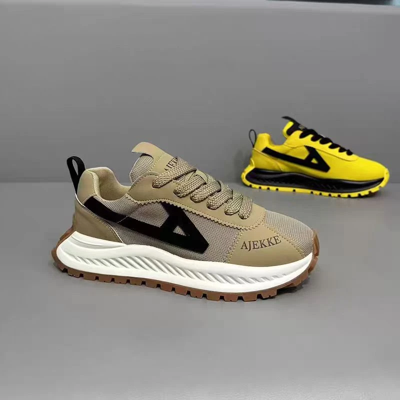 网面透气老爹鞋男2025夏季厚底耐磨男士运动休闲鞋时尚舒适男潮鞋