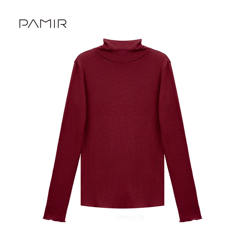 [婧文专属] PAMIR秋冬女高领精纺羊毛休闲长袖针织衫 SZ155