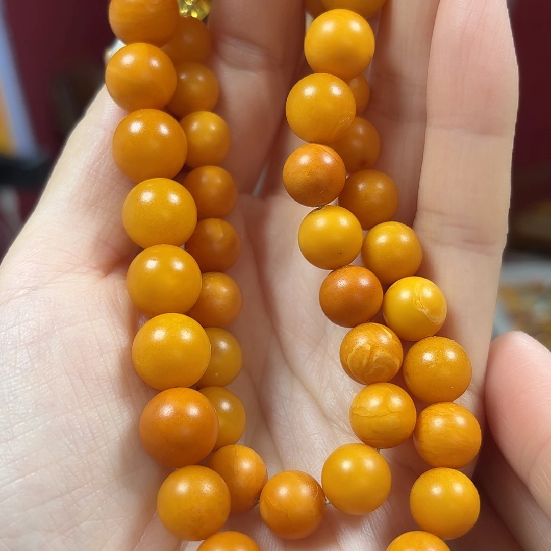 蜜蜡未镶嵌颈饰项链