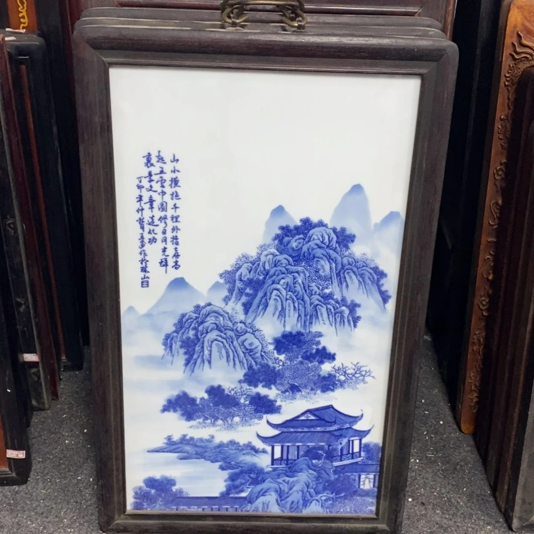 瓷片60*40 景德镇瓷板画柴窑烧制