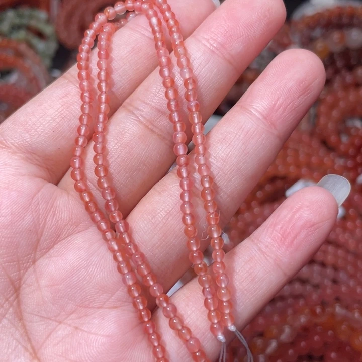 南红玛瑙未镶嵌冰粉小米珠2.8m+