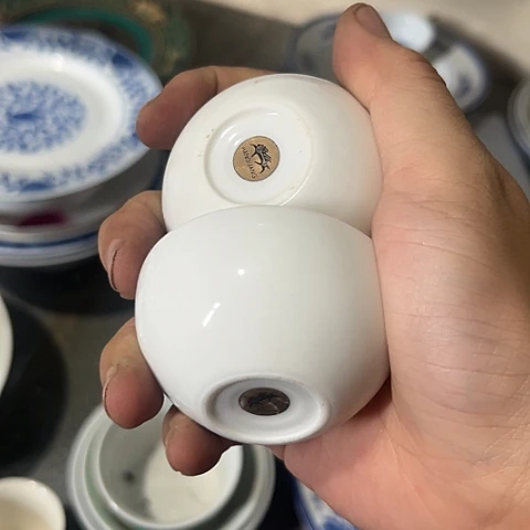 陶瓷大球泥杯两个陶瓷