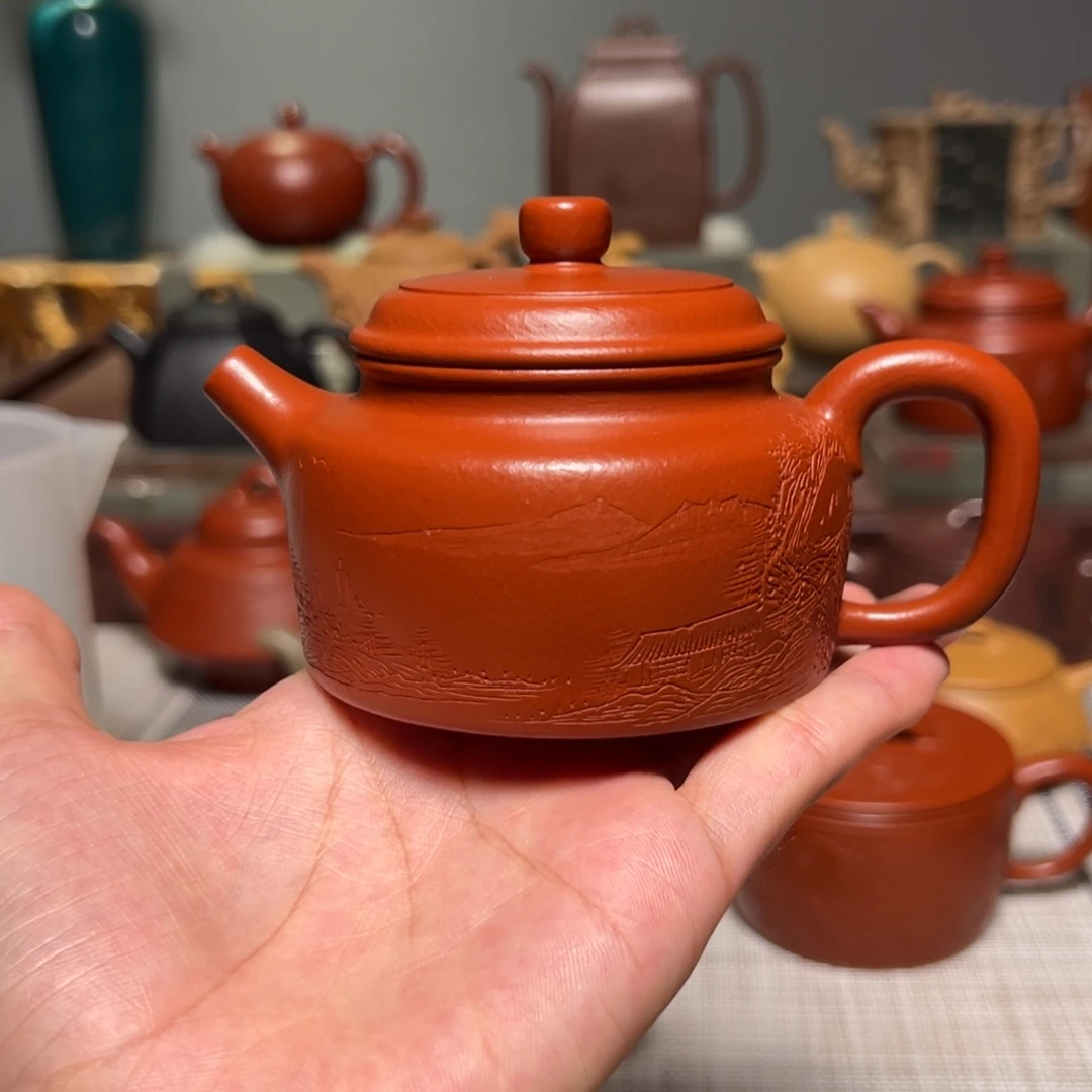 茶壶紫砂全手工小煤窑朱泥德钟150cc