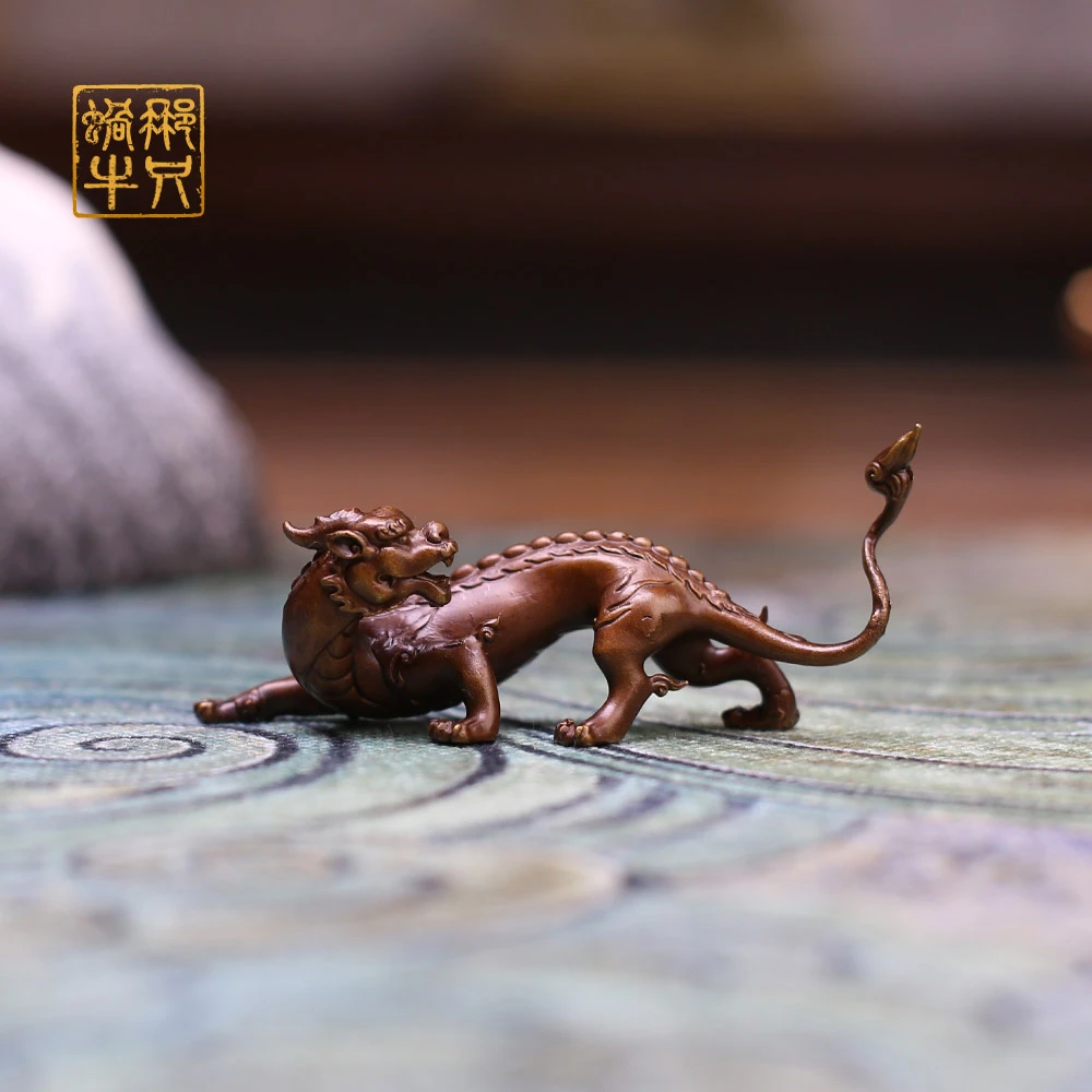 那只蜗牛9#回望貔貅黄铜铜器居家玄关办公室书房摆件礼品铜工艺品
