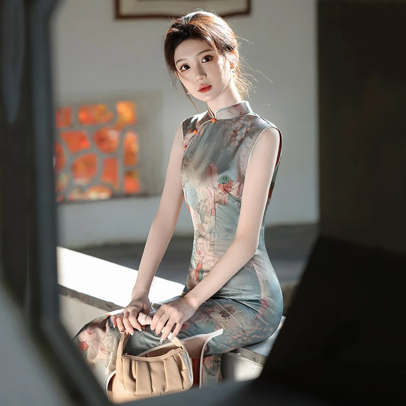 无袖国风日常小个子旗袍改良年轻款2025新款女新中式复古修身夏季