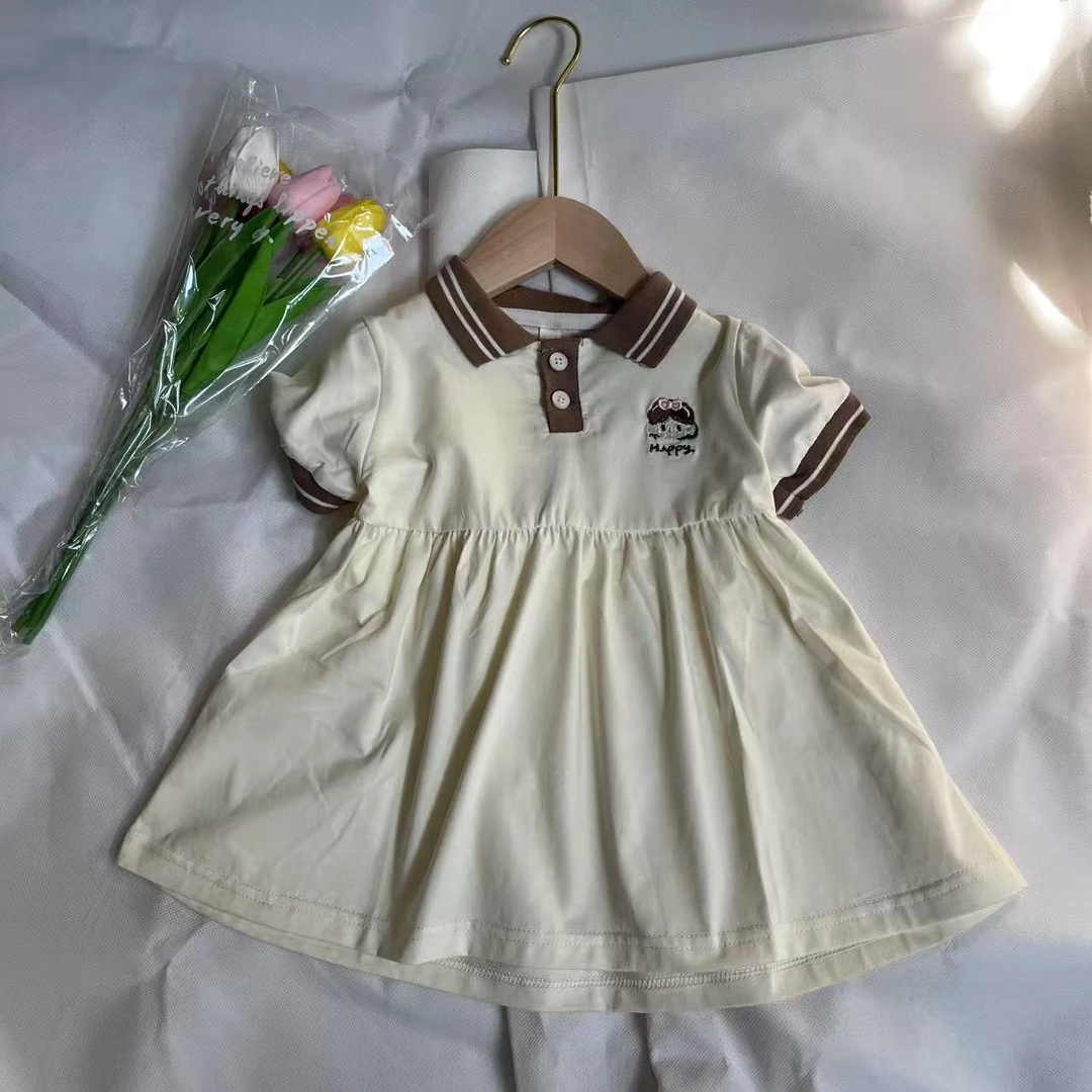 [8913]夏日必备！萌趣POLO领连衣裙，宝宝的时尚新选择！休闲女童