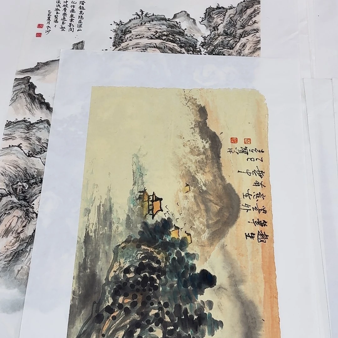 国画四尺四开手绘