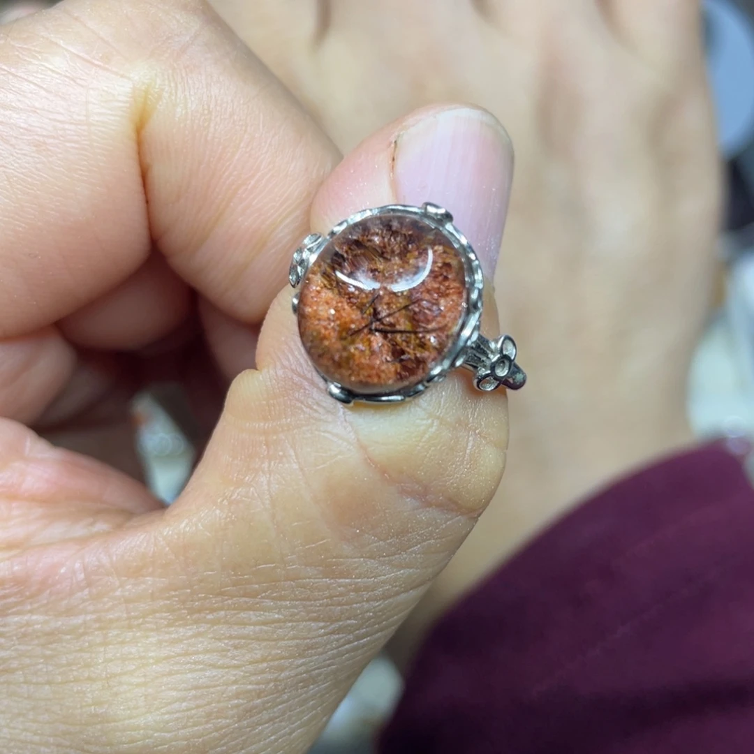 【闪购商品】银S925镶嵌珠宝半成品水晶戒指