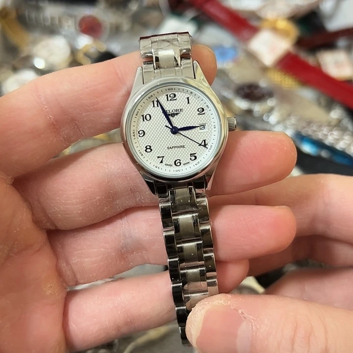 握***沙钢牛皮（革）钢石英机芯