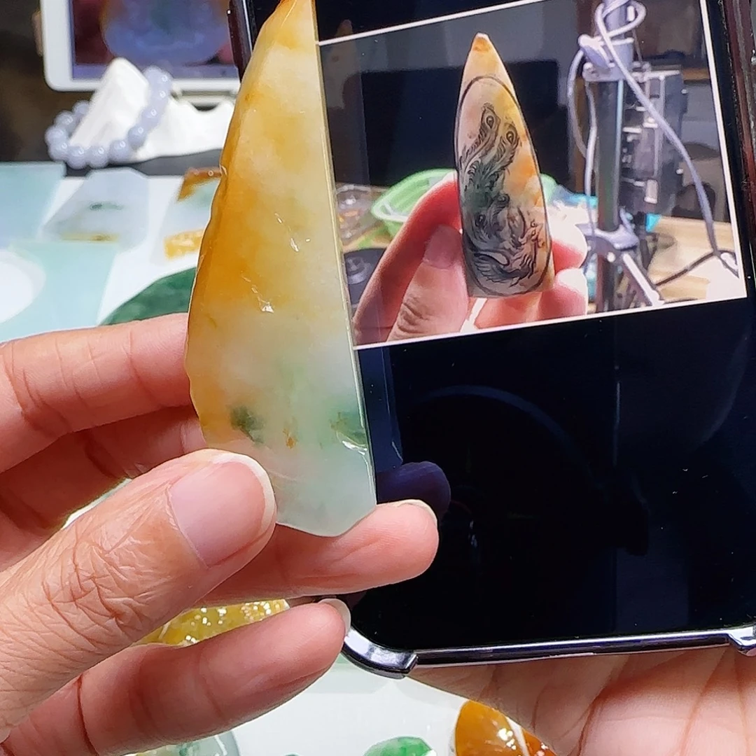 定制翡翠未镶嵌缅甸翡翠挂件