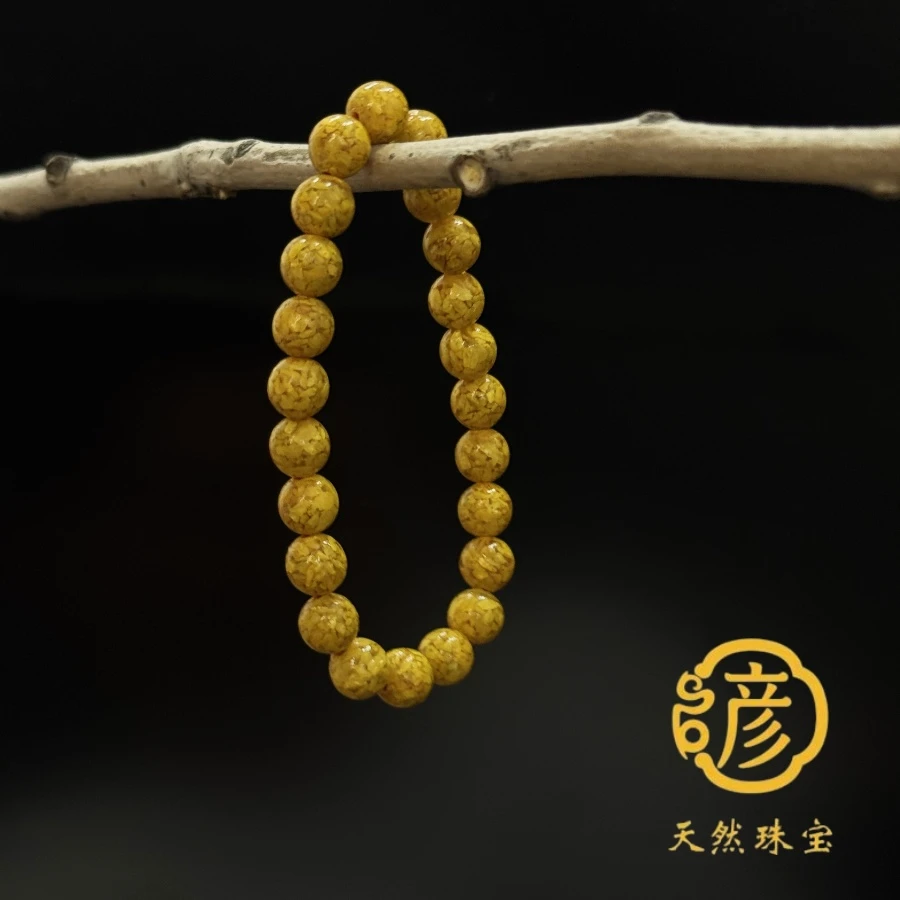 含辰砂正宗雄黄单圈女款素圈手串卡8.2-XH0078