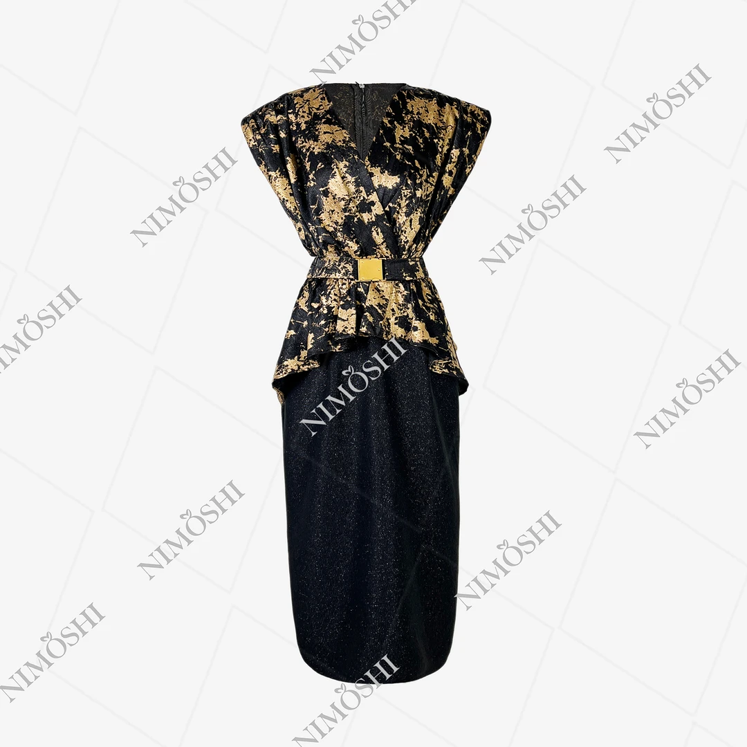 NIMOSHI【莎总】夏季新款百搭设计感小众修身气质显瘦连衣裙Q1573