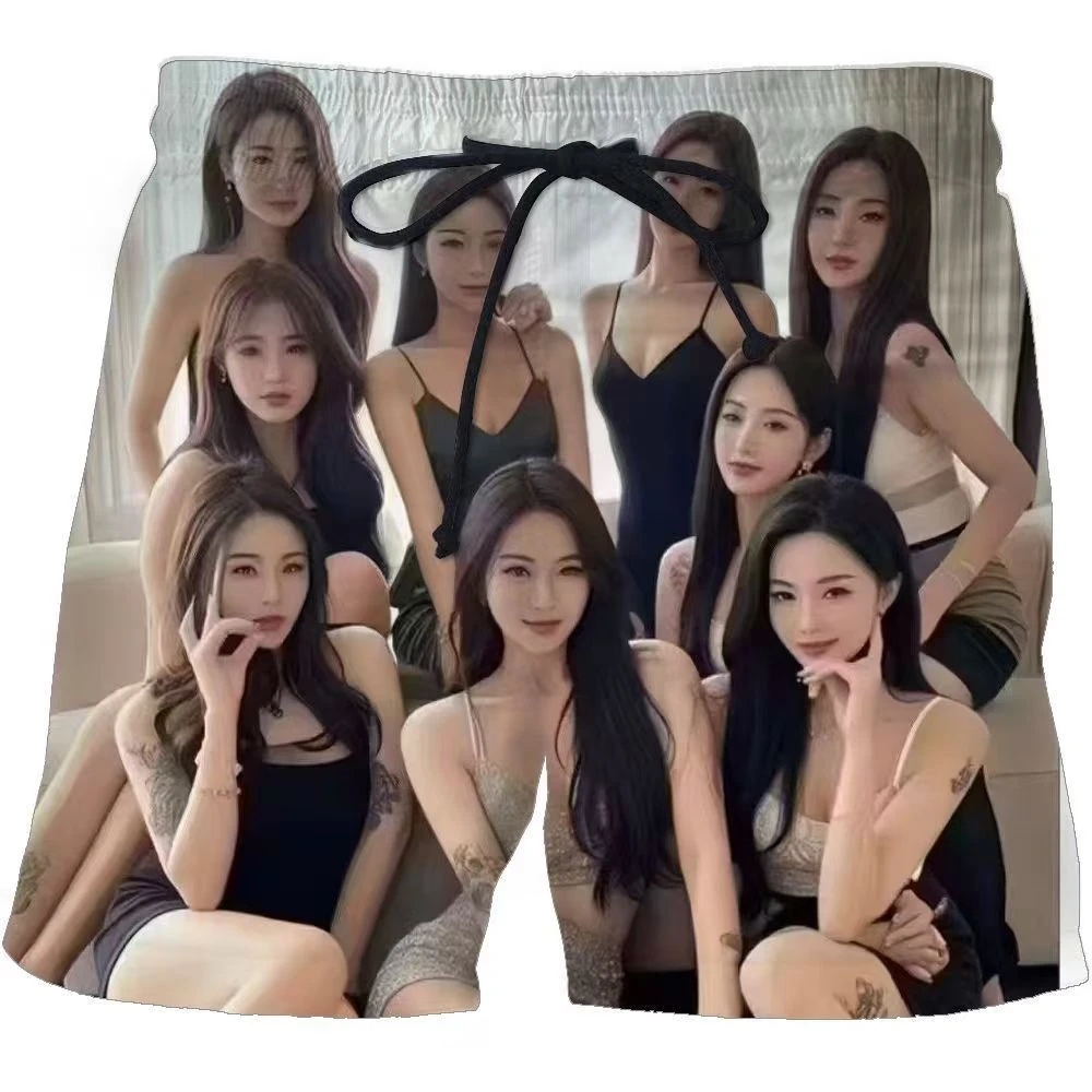 【小羊】2025夏季美女潮流T恤套装3D印花男女青少年舒适透气薄款