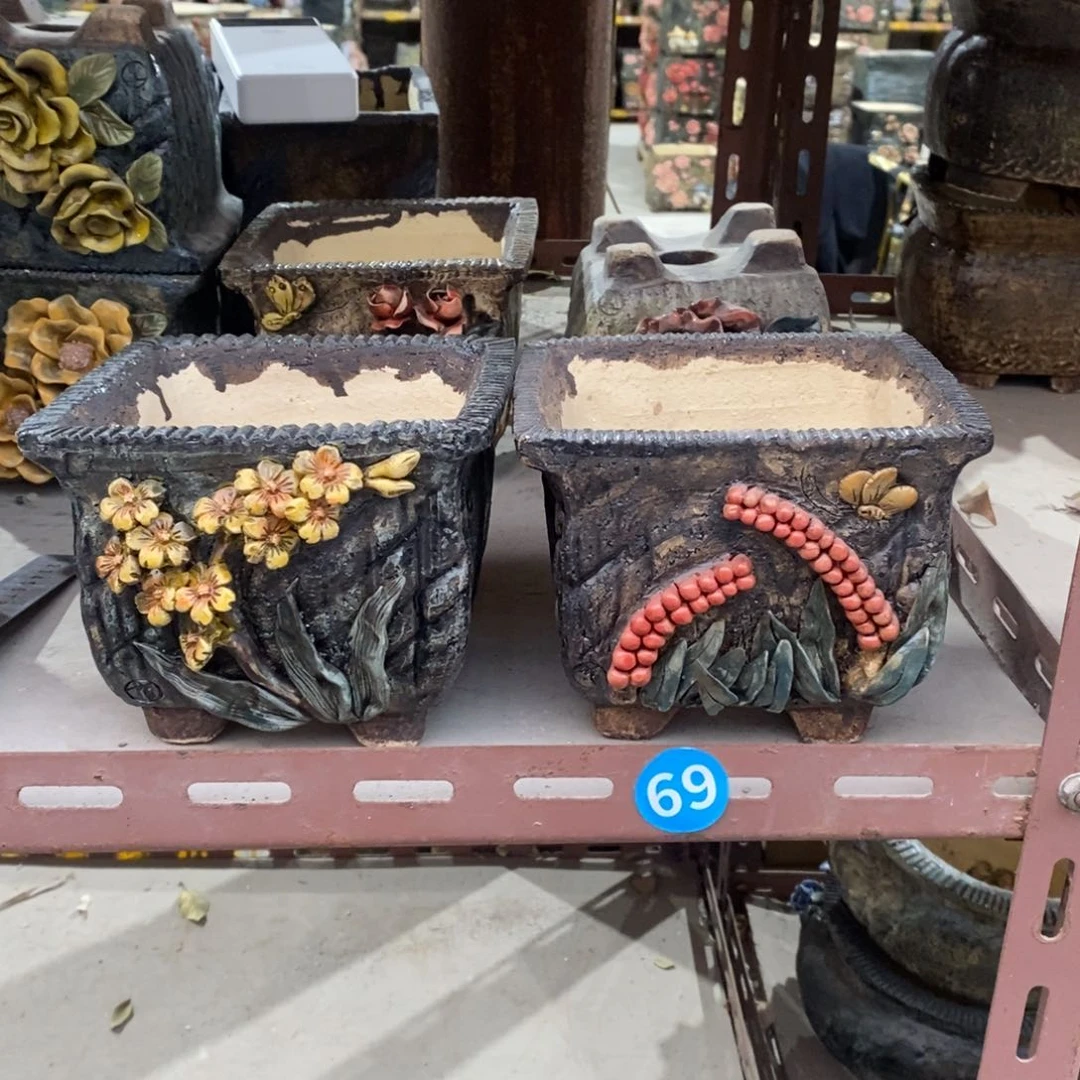 红陶青藤花器多肉花盆