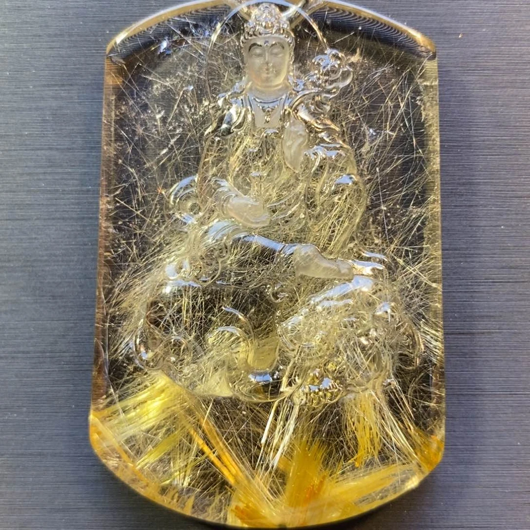 未镶嵌颈饰水晶普贤菩萨守护神吊坠