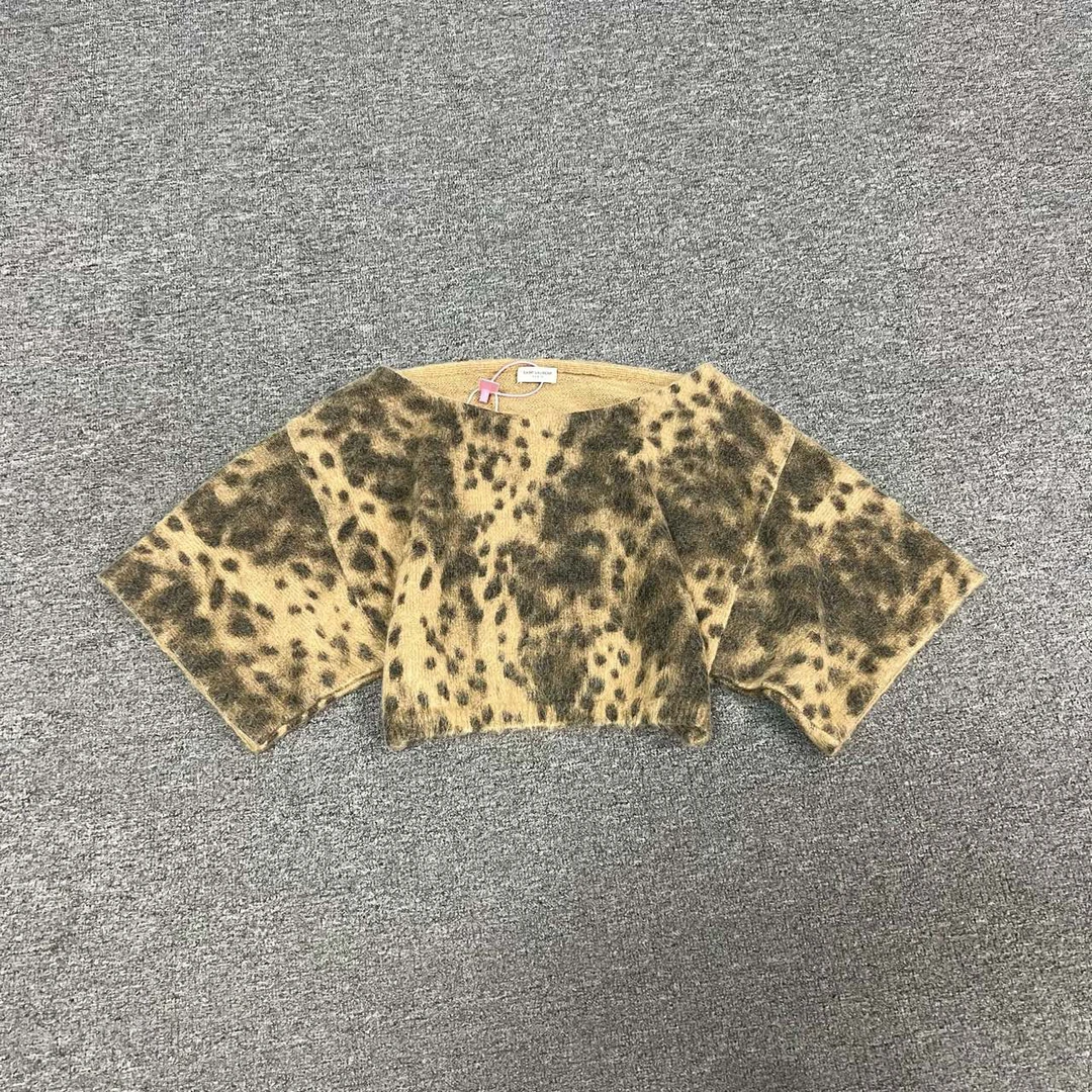 99新 YSL/圣罗兰 ysl 豹纹 毛衣